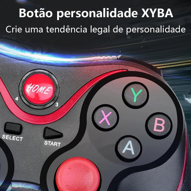 Controle Bluetooth X3 Sem Fio para Jogos – Compatível com Android, iOS e Smartphones